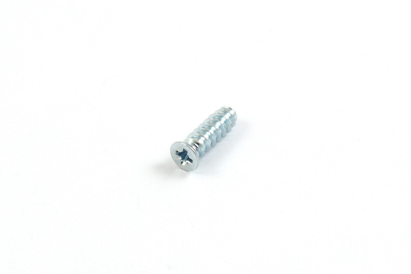 Euro screw 6,2x20mm, flat head, white zinc plated