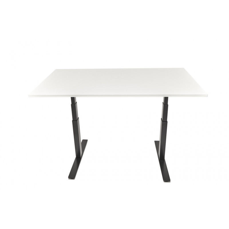 Adjustable height table: black frame, table top L1600mm,...