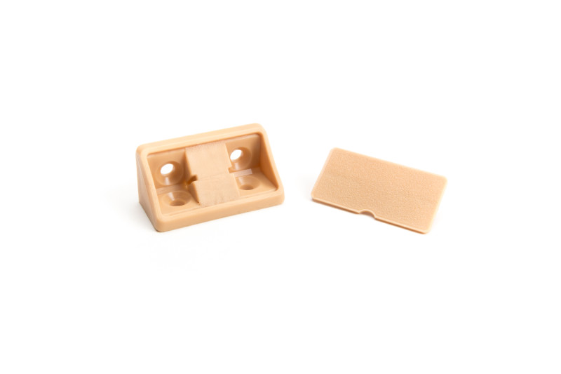 Triangle connector 20x20x43mm, wide, beech