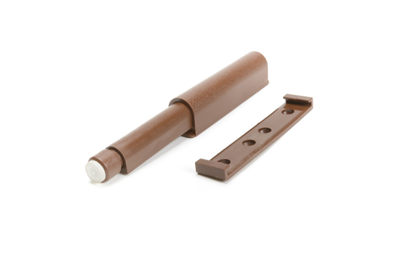 Push latch adjustable, 74/130mm, brown, long