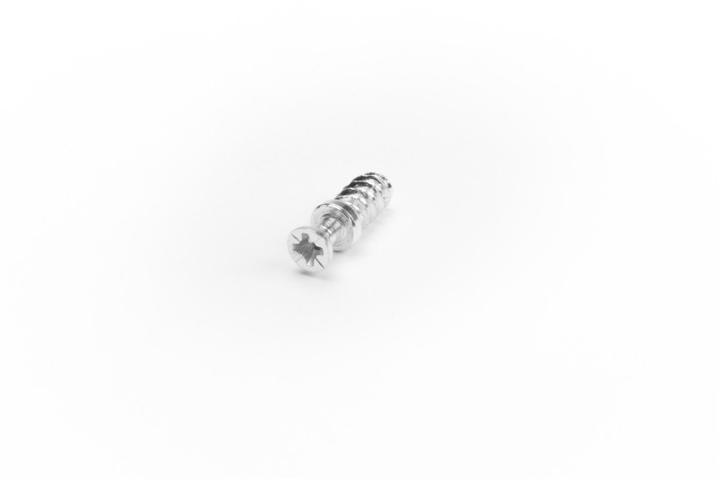Connecting fitting bolt to wood, 5x11mm, white zinc