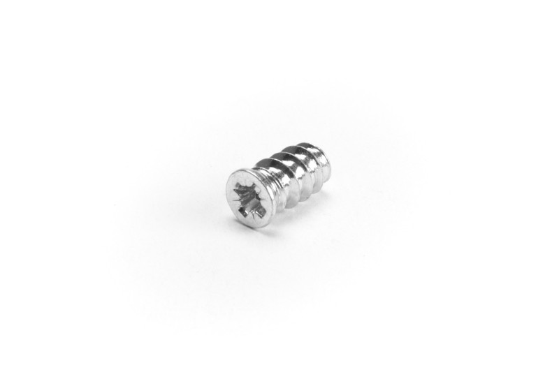 Euro screw 5.8x11mm, flat head, PZ, white zinc
