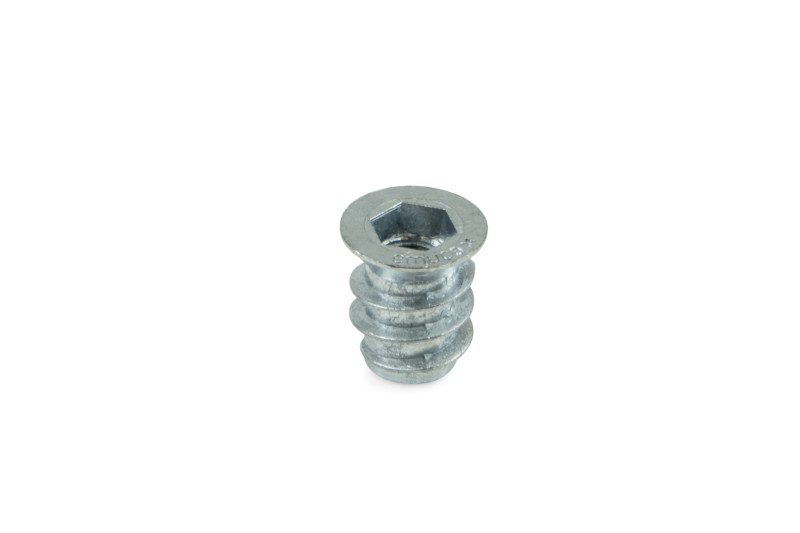 Insert nut steel M6x10x13mm, with inside hexagon, natural...