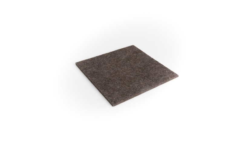 Felt pad 100x100mm, adhesive, brown