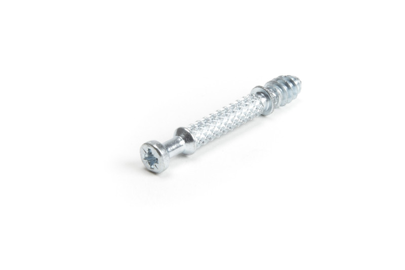Connecting fitting bolt to wood, 5x34mm, white zinc,...