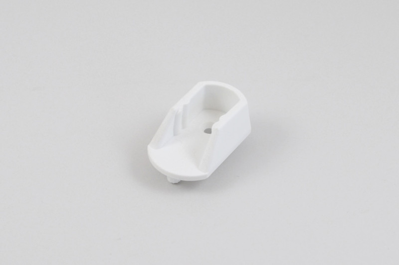 Tube holder 42,5x25mm, plastic, white with dowels