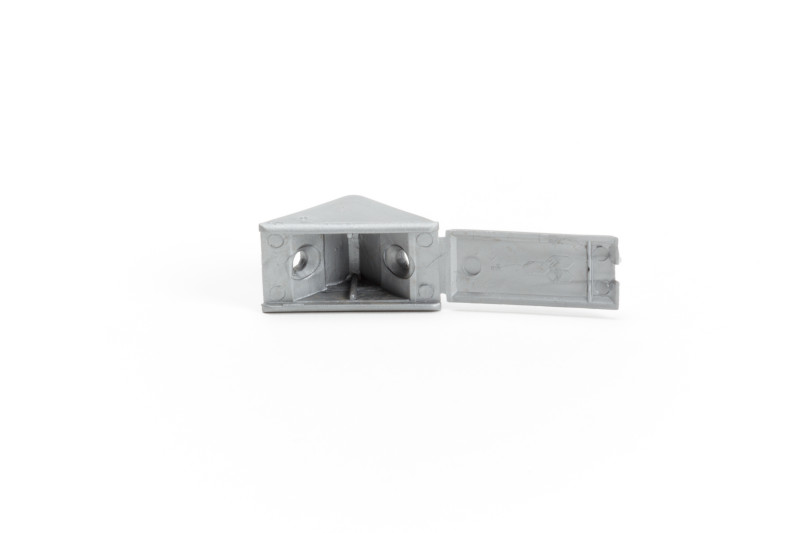Triangle connector 20x38mm, single, grey