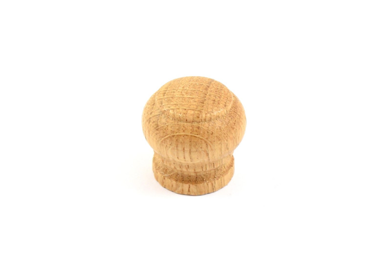 Handle Knob, wooden, Ø28x23mm, lacquer, oak