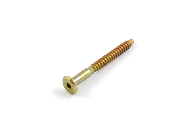Connecting screw, 7x70mm, flat head, HEX4, yellow zinc