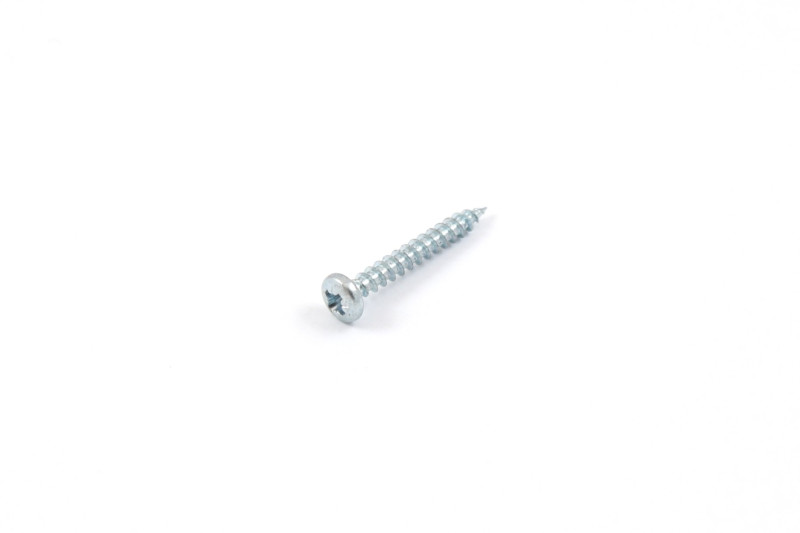 Chipboard screw, 4x30mm, pan head, PZ, white zinc