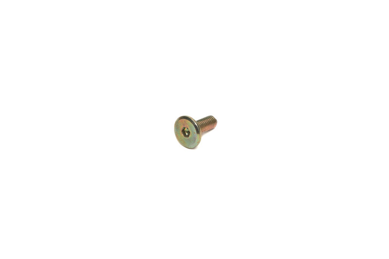 Connecting bolt M6x16mm, flat head, HEX4, yellow zinc