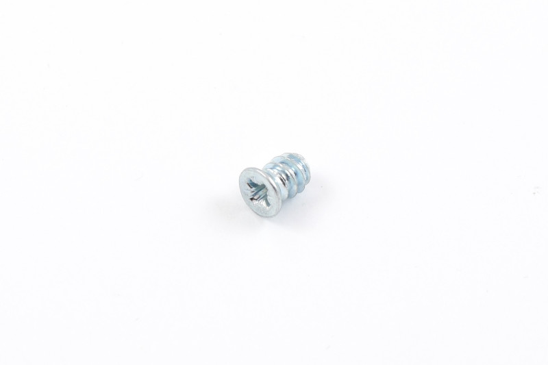 Euro screw 6.2x9mm, flat head, PZ, white zinc