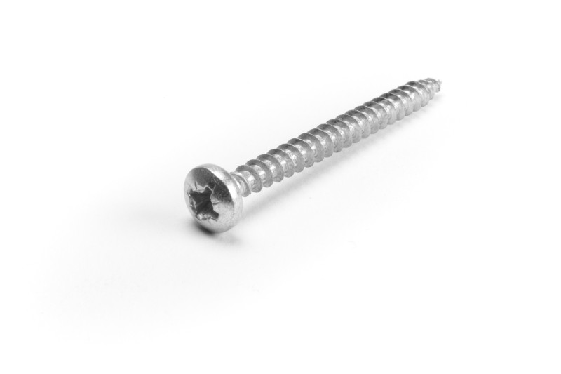 Chipboard screw, 4.5x50mm, pan head, PZ, white zinc