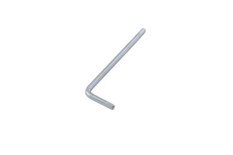 Allen key, L-shape, 2.5mm, rounded, white zinc