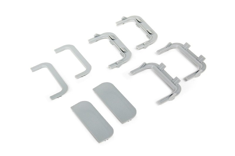 Set of accessories for central horizontal hola profile...