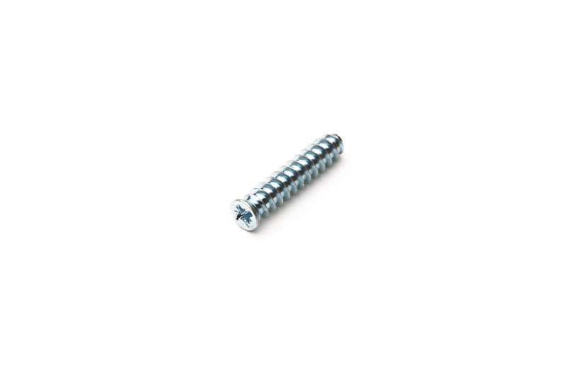 Euro screw 6.2x30mm, flat head, PZ, white zinc