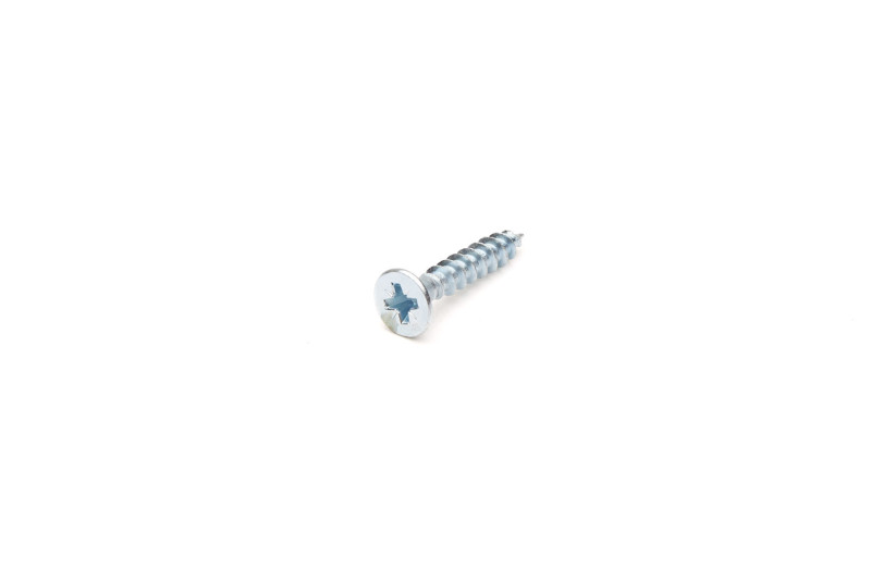 Chipboard screw, 4.5x25mm, flat head, PZ, white zinc
