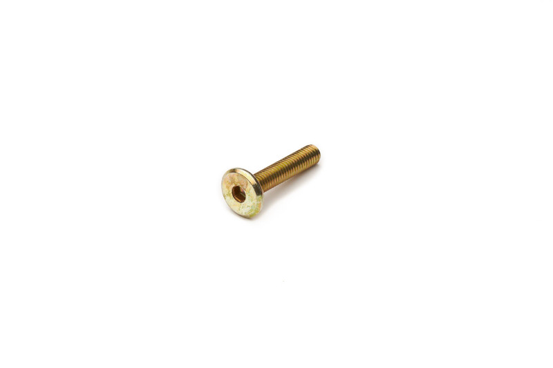 Connecting bolt M6x30mm, flat head, HEX4, yellow zinc