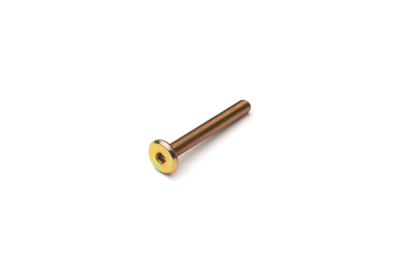 Connecting bolt M6x50mm, flat head, HEX4, yellow zinc