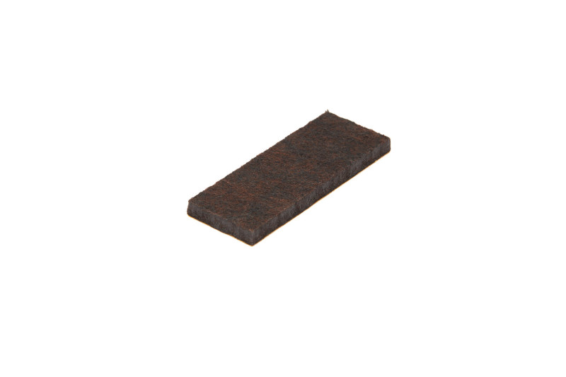 Felt pad 30x80mm, adhesive, brown, thickness 5.5mm
