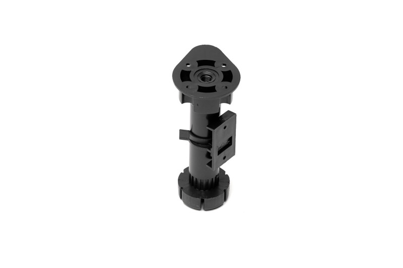 Leg round H-145-175mm, Ø47mm, plastic, adjustable, black