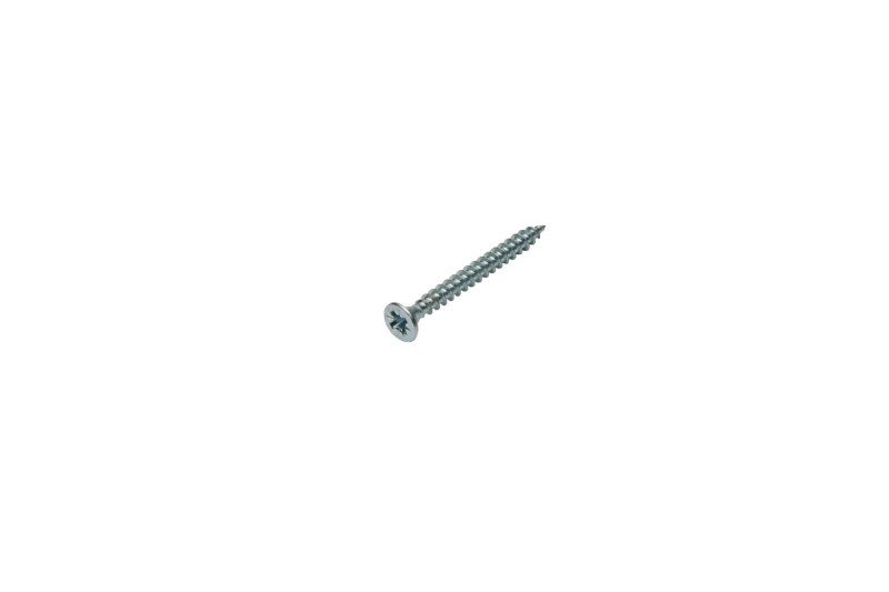 Chipboard screw, 4x40mm, flat head, PZ, white zinc