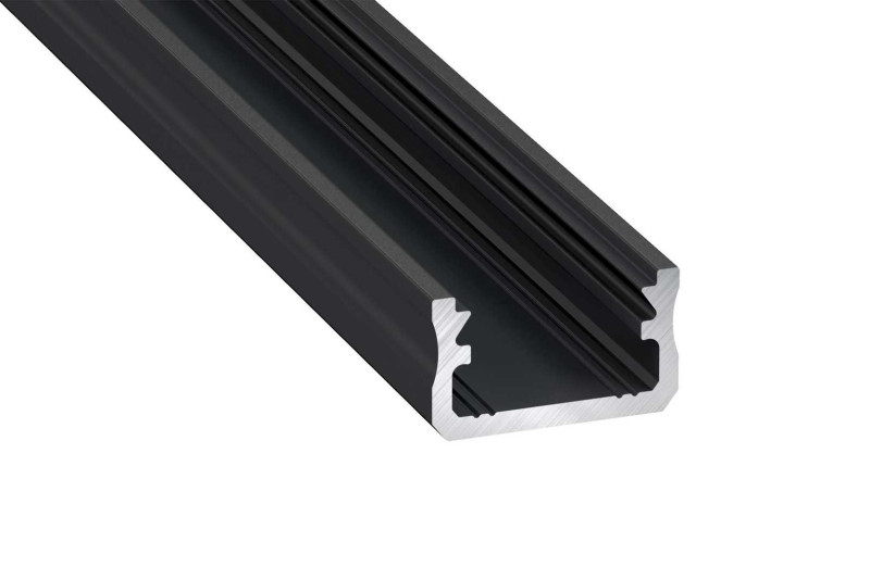 Profile for LED strips, aliuminum anodized black,...