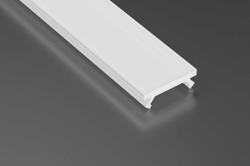 Diffuser profile for LED profiles Lumines A B C D 3m, white