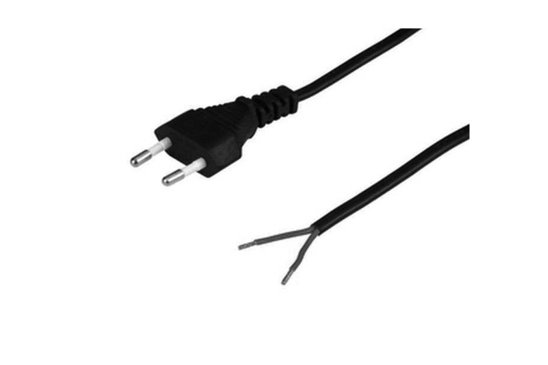 Cable with plug  2x0.75mm², 1.5m, black