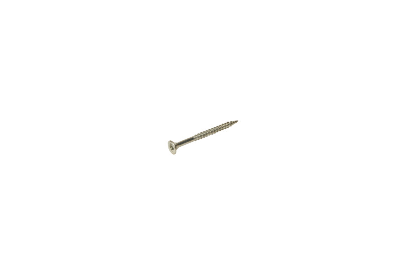 Chipboard screw 4x45/25mm, flat head, PZ, white zinc