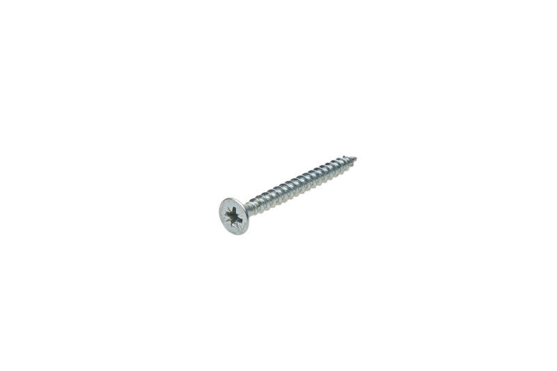 Chipboard screw 5,0x50mm, flat head, PZ, white zinc
