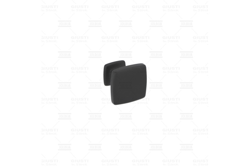 Knob handle, square, zamak,  L-28mm, H-24mm, black