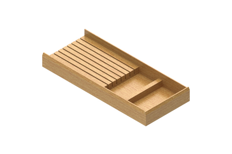 Wooden drawer insert for knives (200x472x50) oak wood...