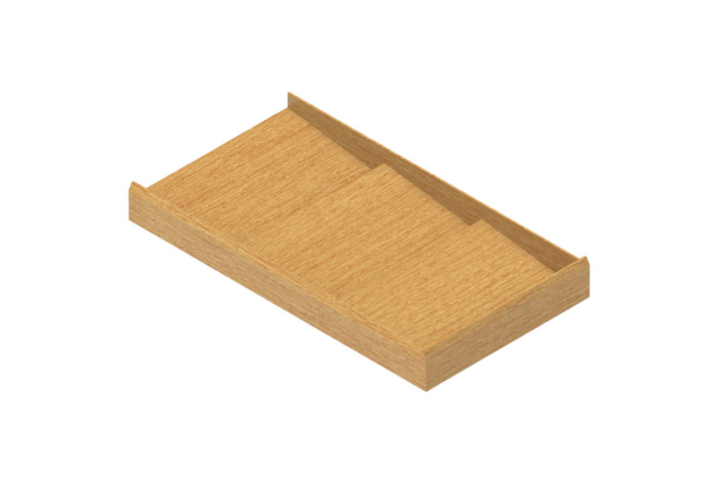 Wooden drawer insert for spices (260x472x50) oak wood...
