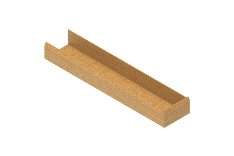 Wooden drawer insert divider (100x472x50) oak wood...