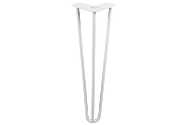 Stalo koja HAIRPIN 3-jų strypų, L formos, H40cm, balta