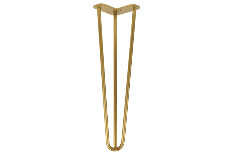 Stalo koja HAIRPIN 3-jų strypų, L formos, H40cm, aukso