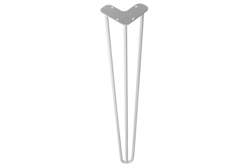 Stalo koja HAIRPIN 3-jų strypų, L formos, H70cm, balta