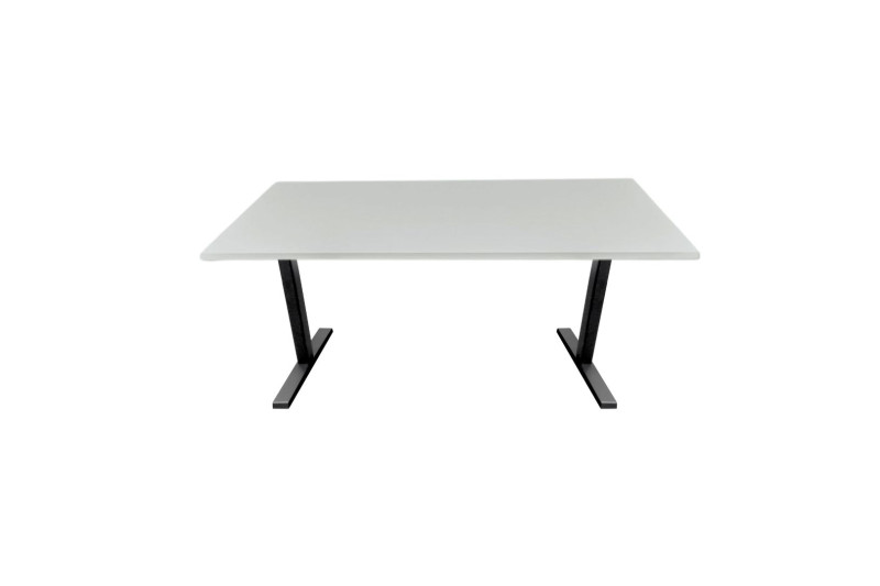 Stalas: rėmas (juodas) ir stalviršis L1600 mm (pilkas)