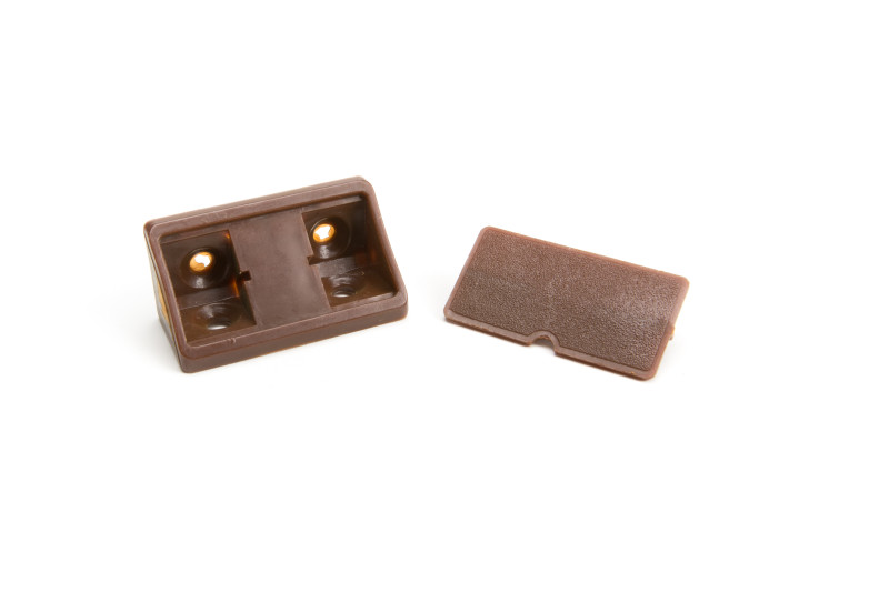 Triangle connector 20x20x43mm, wide, brown