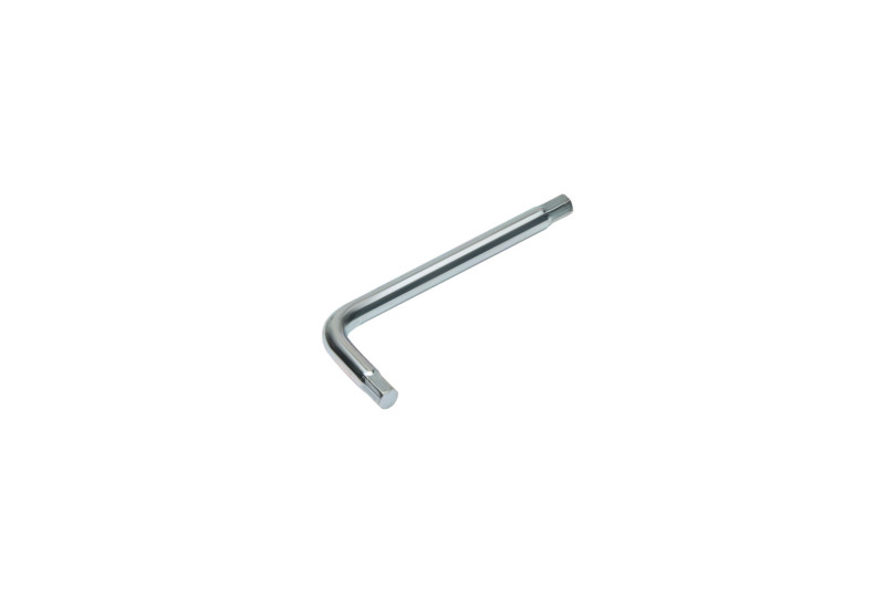 Allen key, L-shape, 6mm, rounded, white zinc