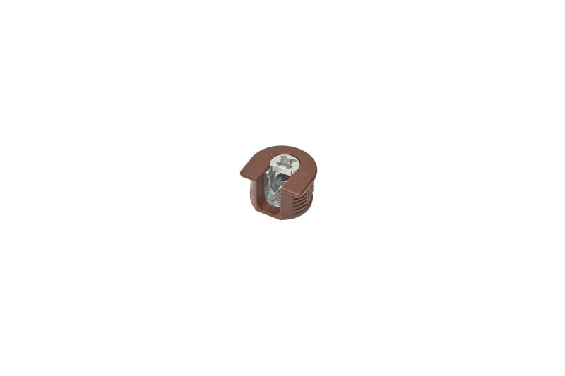 Cam, Ø20/12,5mm, for 15-16mm board, plastic, brown