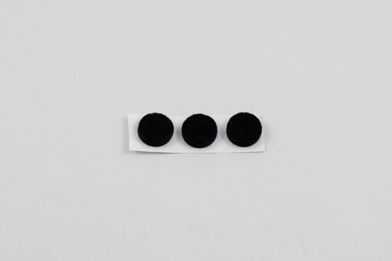 Felt pad Ø14mm, adhesive, black, thickness 3,5mm, 3pcs...