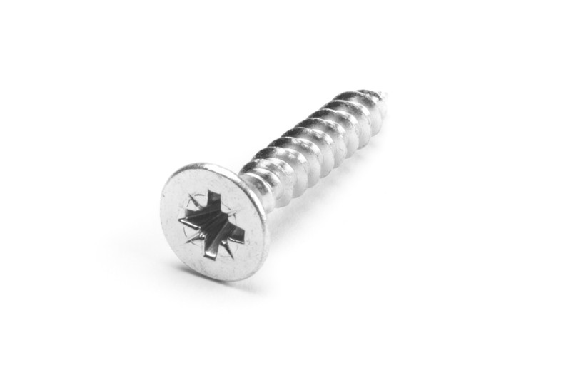 Chipboard screw, 5x30mm, flat head, PZ, white zinc