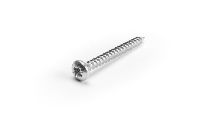 Chipboard screw, 4x40mm, pan head, PZ, white zinc