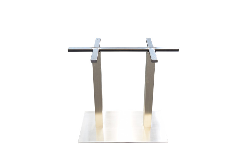 Table base 400x700mm, H=720mm, brushed, stainless steel