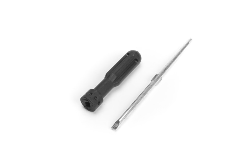 Allen key-screwdriver, 6mm, white zinc, black