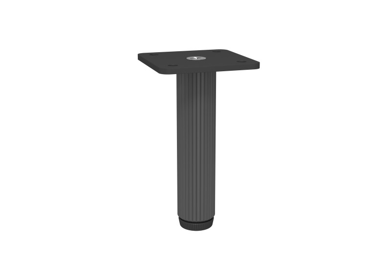 Furniture  leg H-100 mm, round, black
