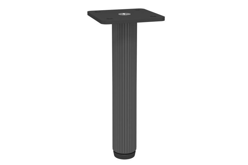 Furniture leg H-150 mm, round, black
