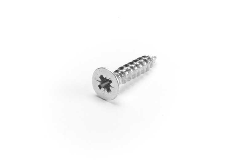 Chipboard screw, 3x16mm, flat head, PZ, white zinc